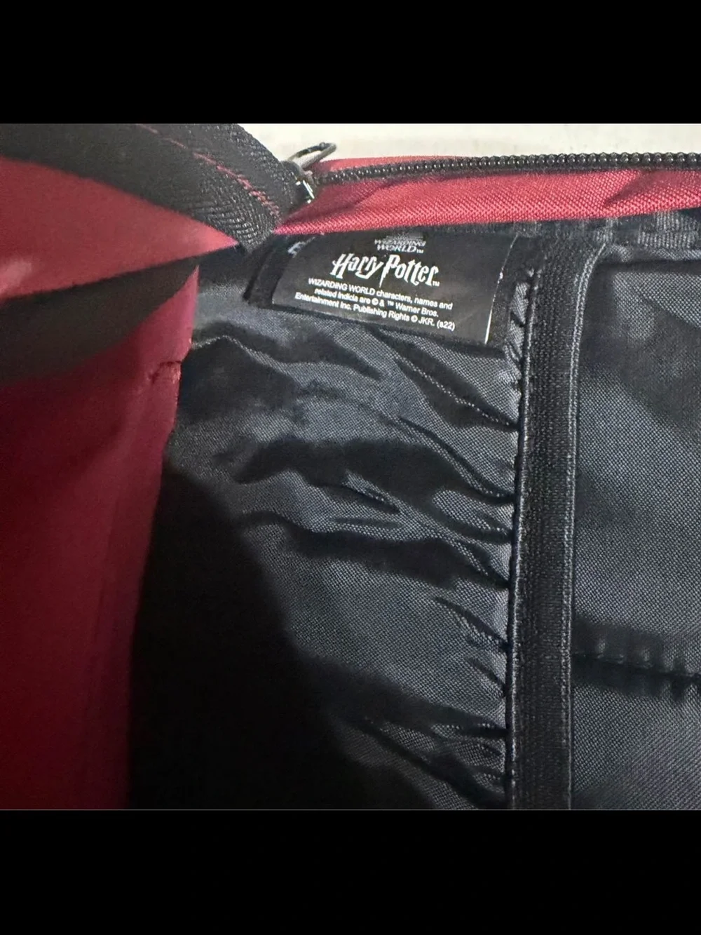 Bioworld Gryffindor Red, Black & Gray Backpack with Crest Accent